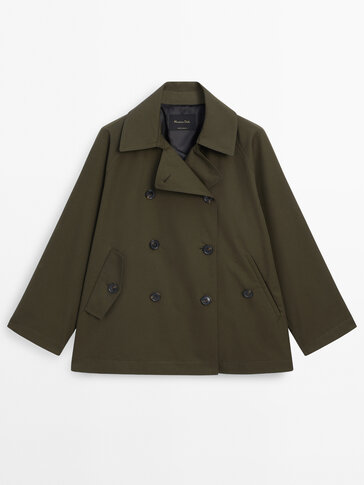 Massimo dutti leather outlet trench