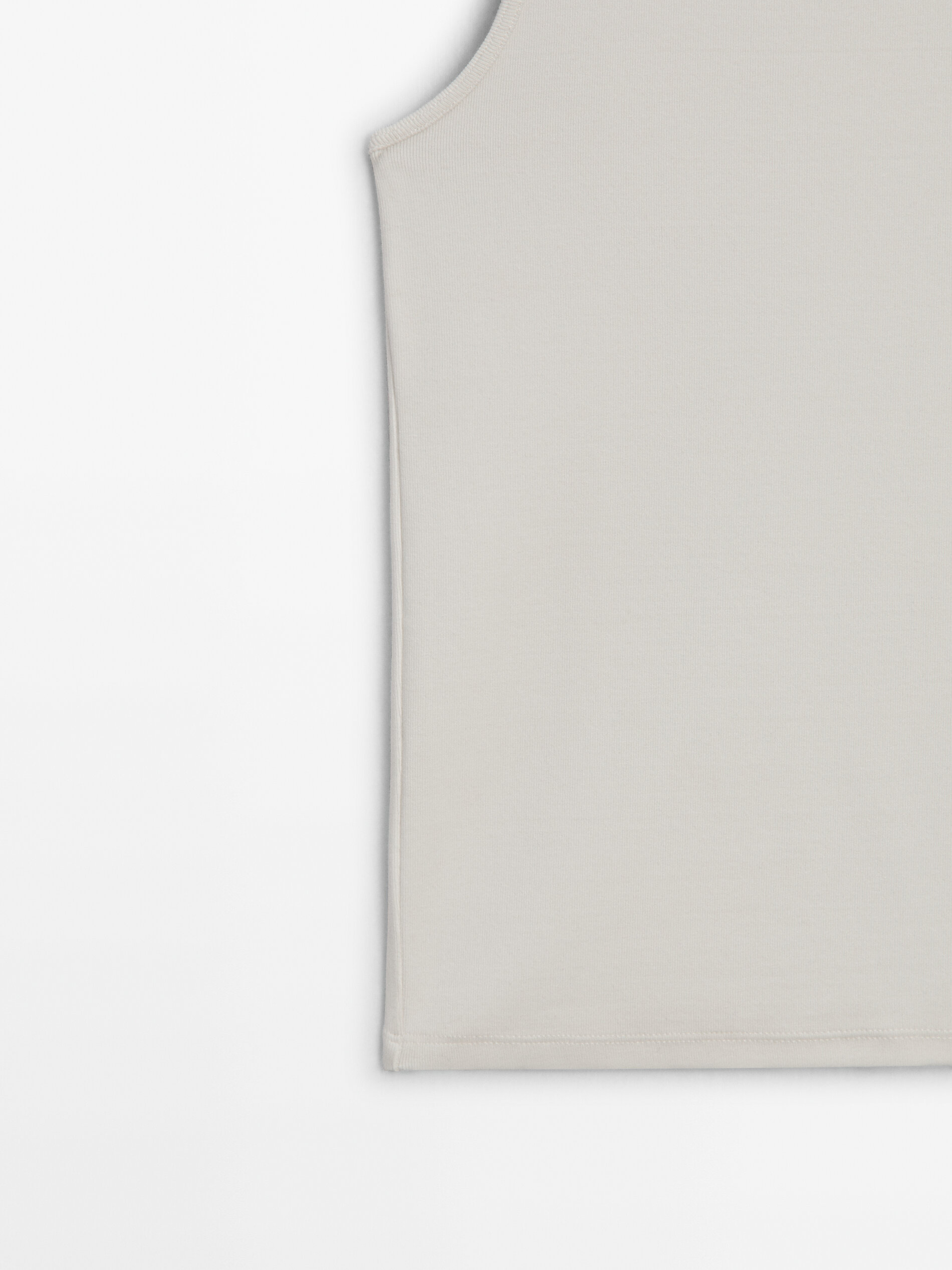 Camiseta ajustada mezcla algodón manga sisa