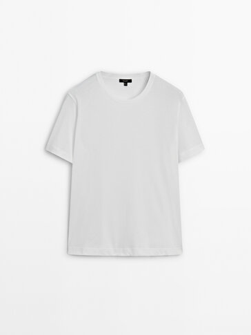 T-skjorte med korte ermer i cotton