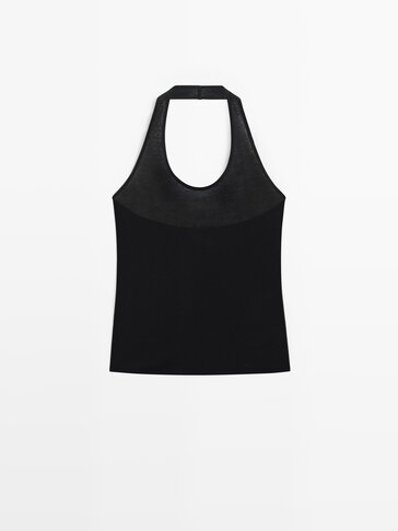 SheIn Women's Crisscross Front Deep V Neck Long Sleeve Ribbed Bodysuit,  Black, M: Buy Online at Best Price in UAE 