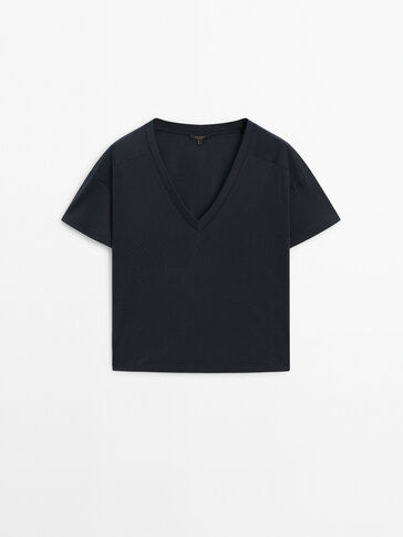 Massimo dutti camisetas outlet manga corta mujer