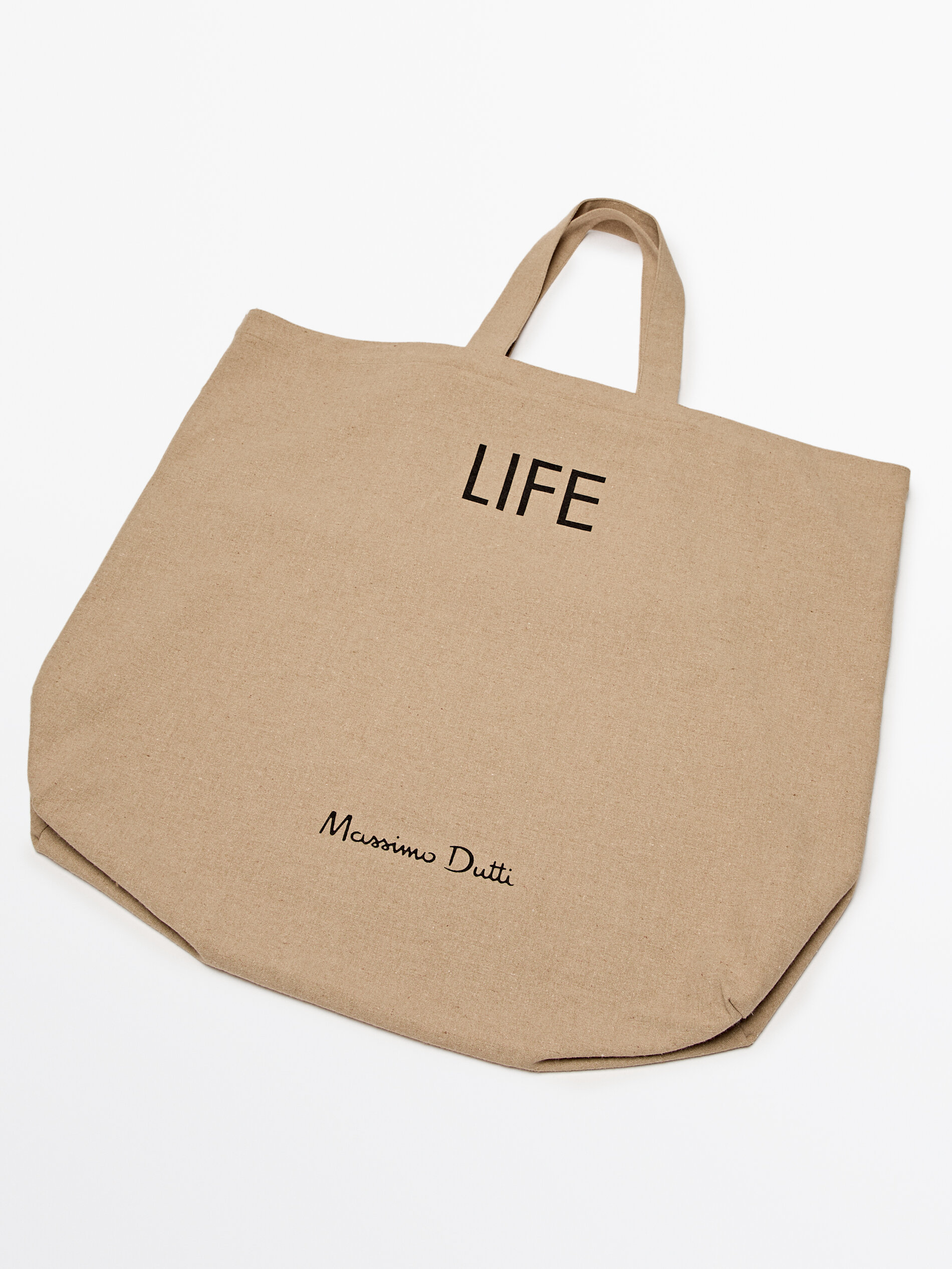 Große wiederverwendbare Tragetasche · Sand · Anzug | Massimo Dutti