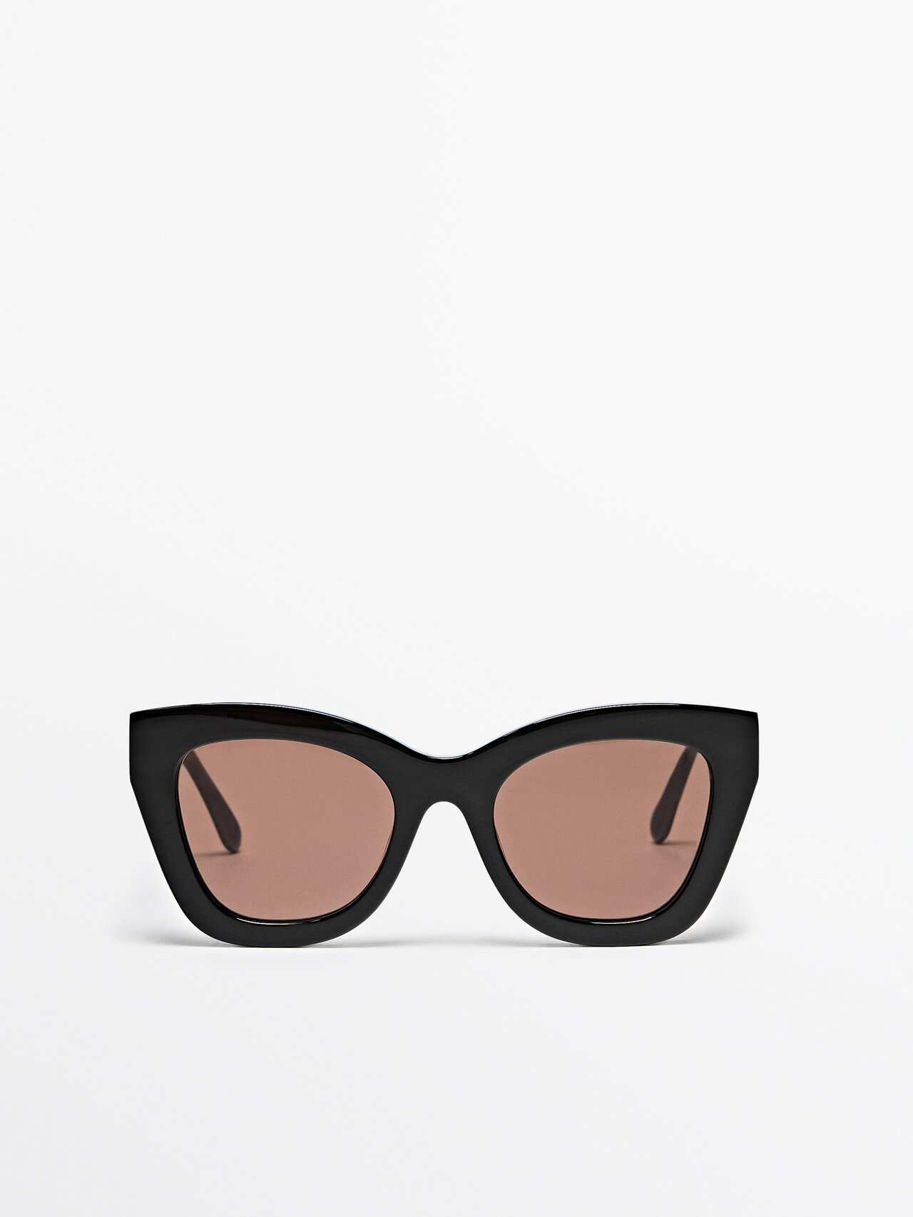 Massimo Dutti Cateye Sunglasses In Black