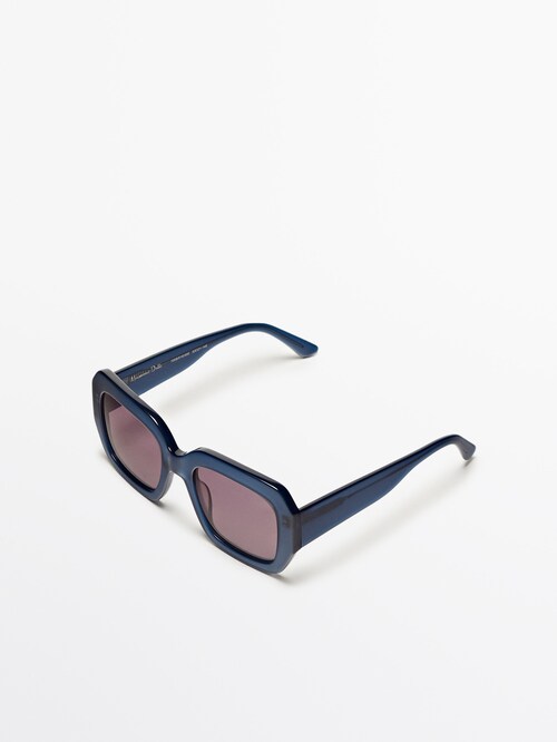 Gafas de sol cuadradas oversize · Azul, Negro · Accesorios