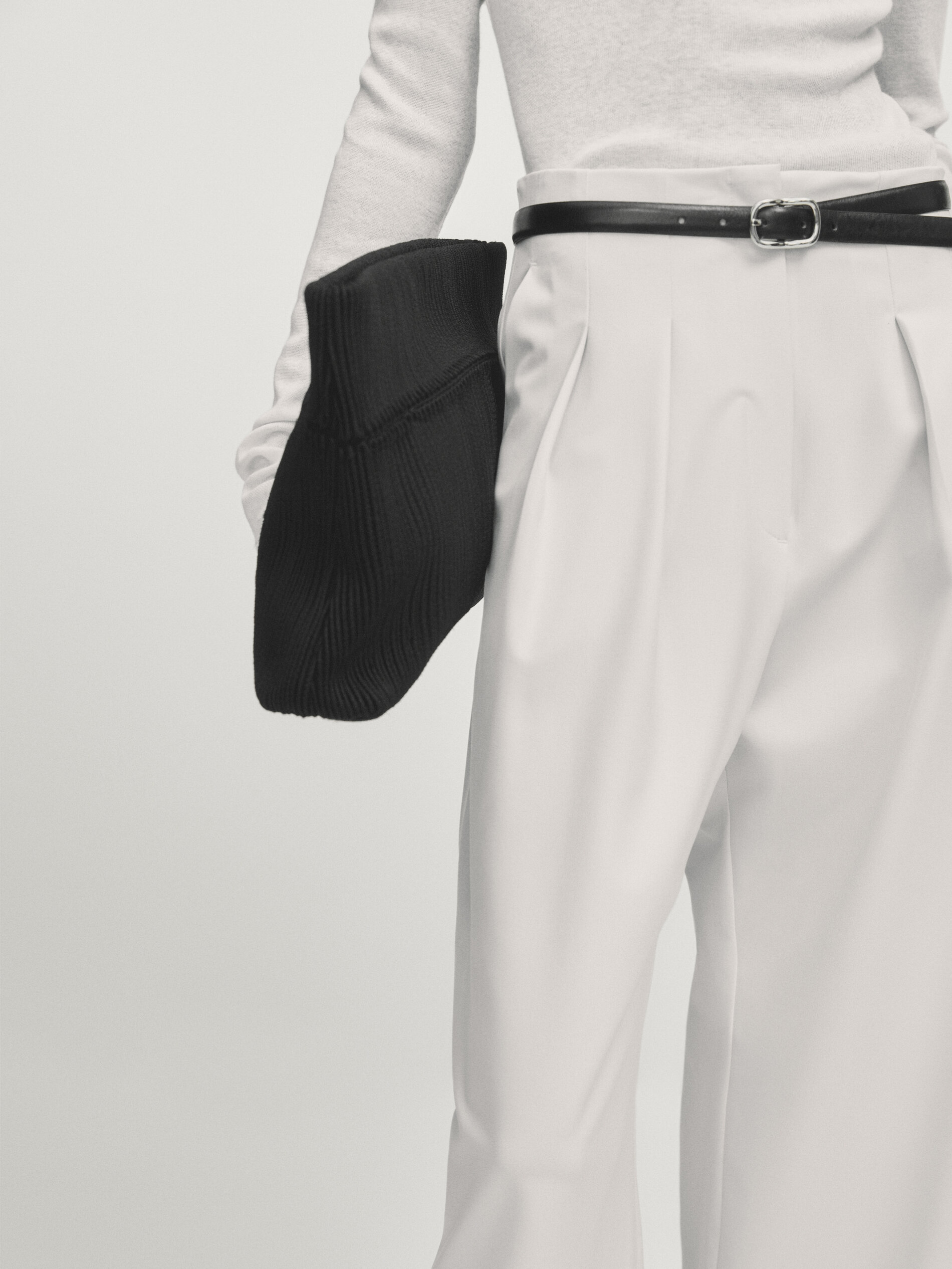 Wide-leg trousers with darts - Studio