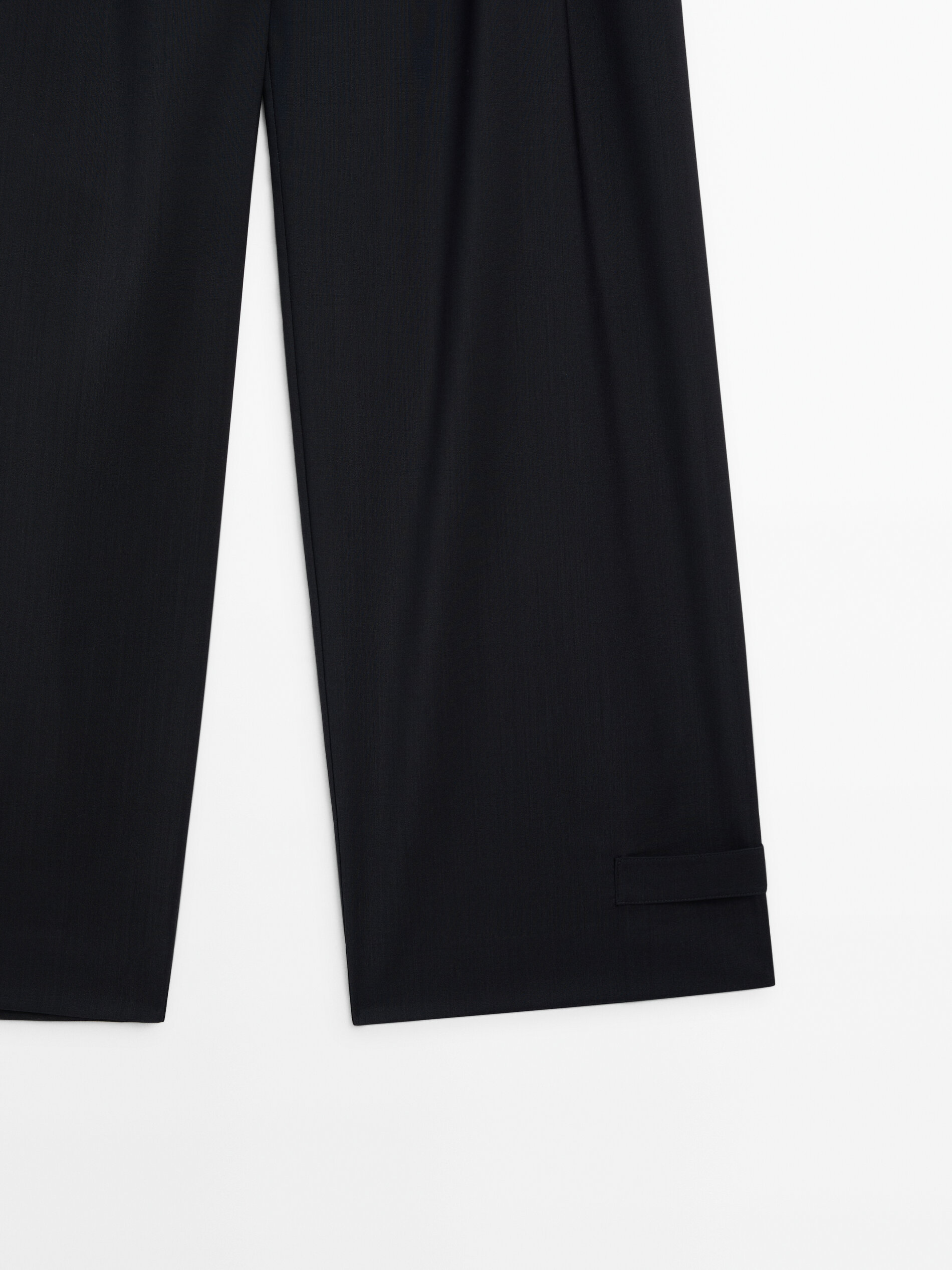 Trousers with adjustable bottom detail - Studio · Navy Blue