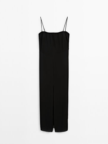 Strappy dress with slit detail - Studio · Black · Smart / Dresses 