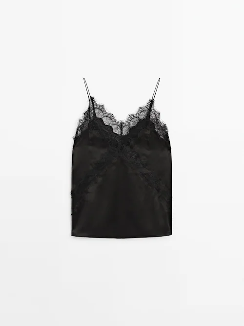 Black Lace Camisole 