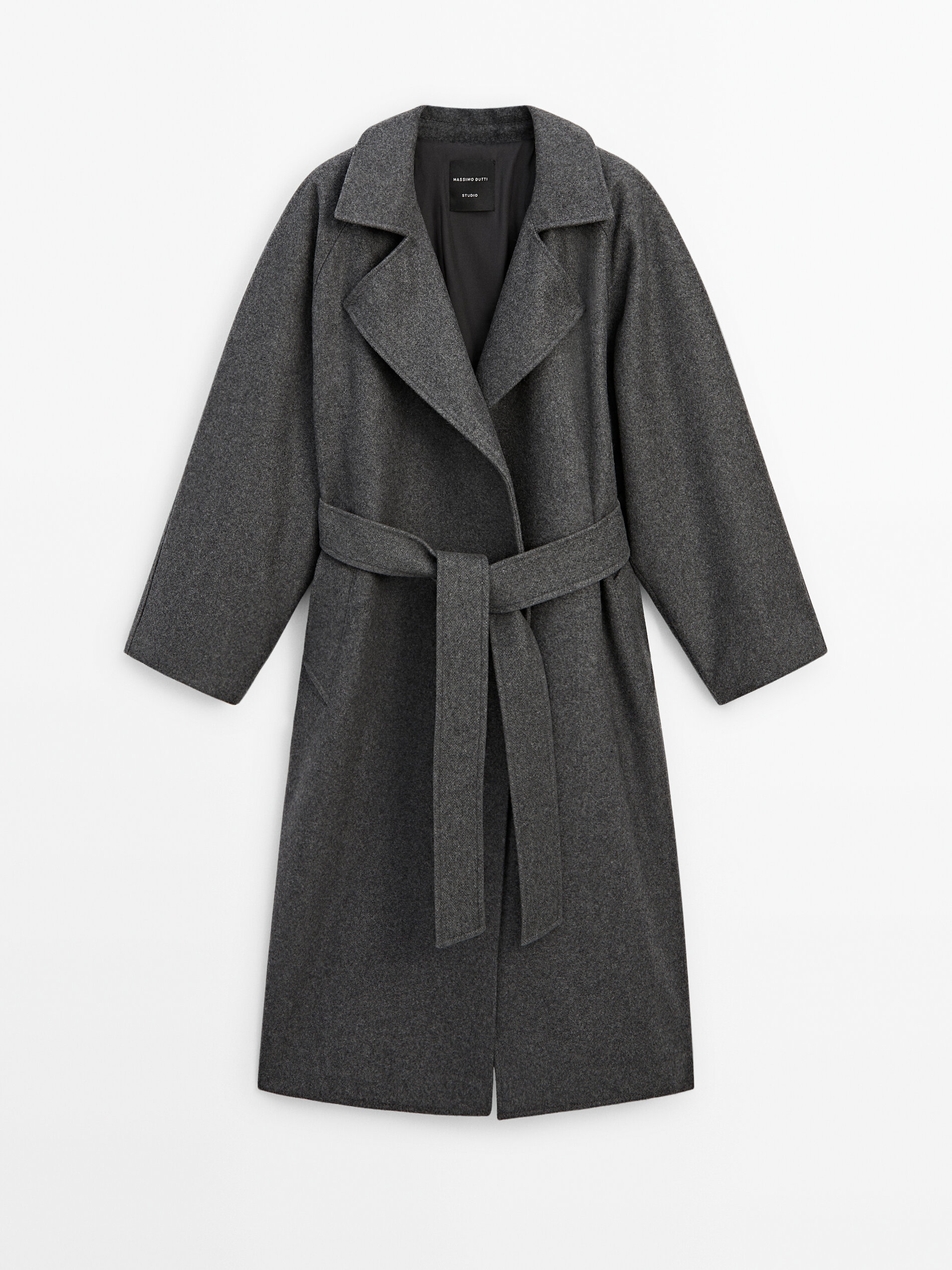 Belted oversize coat - Studio · Grey · Coats And Jackets | Massimo 