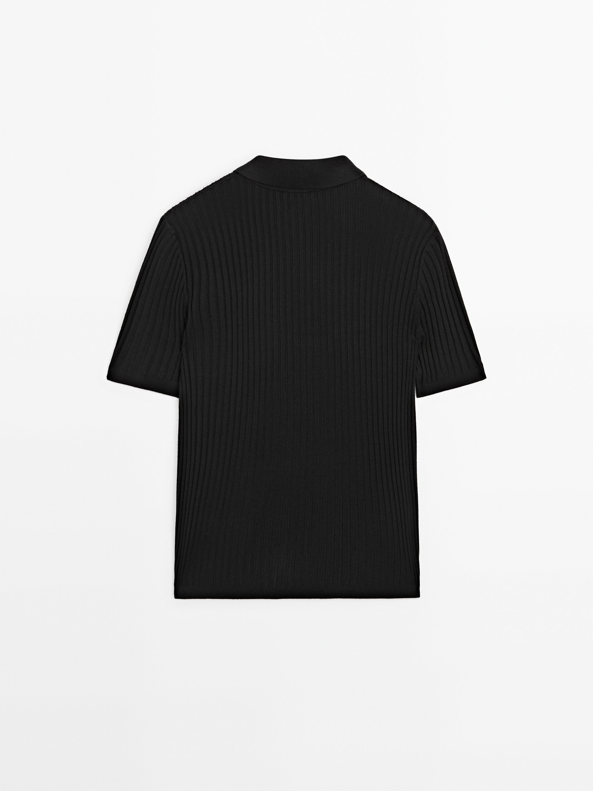 Ribbed knit polo shirt - Studio