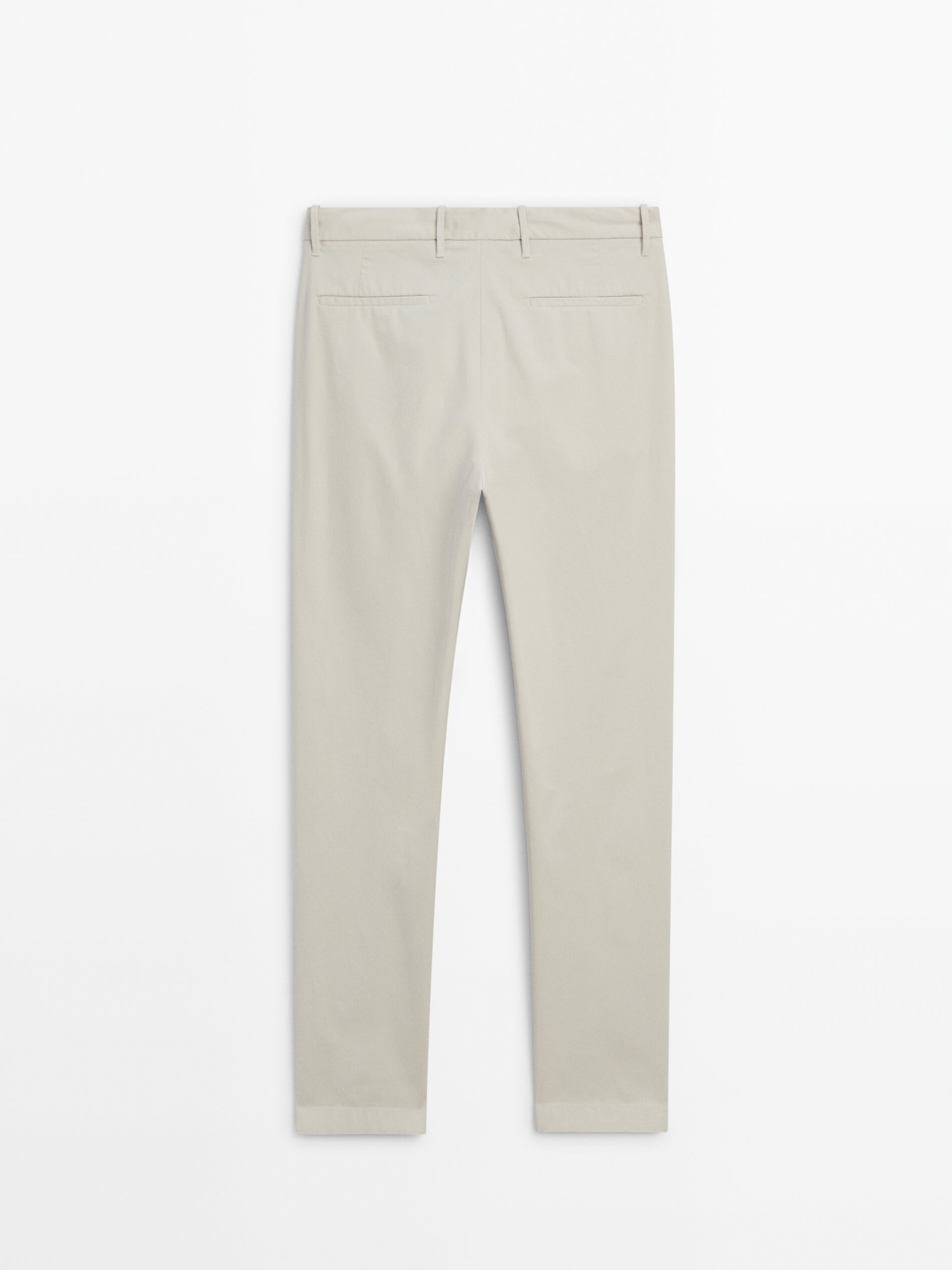 Slim-fit micro-textured chino trousers - Mink | ZARA United States