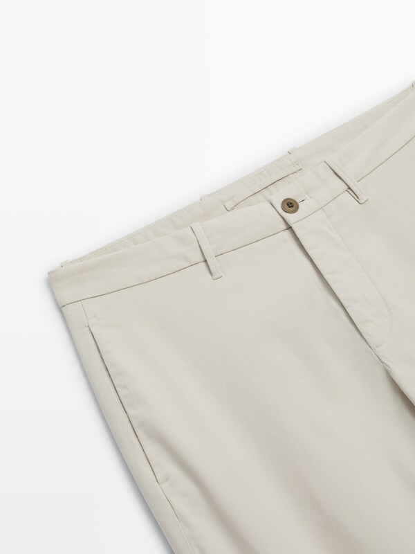 Slim-fit tricotine chino trousers · Stone, Khaki, Cream, Navy Blue ...