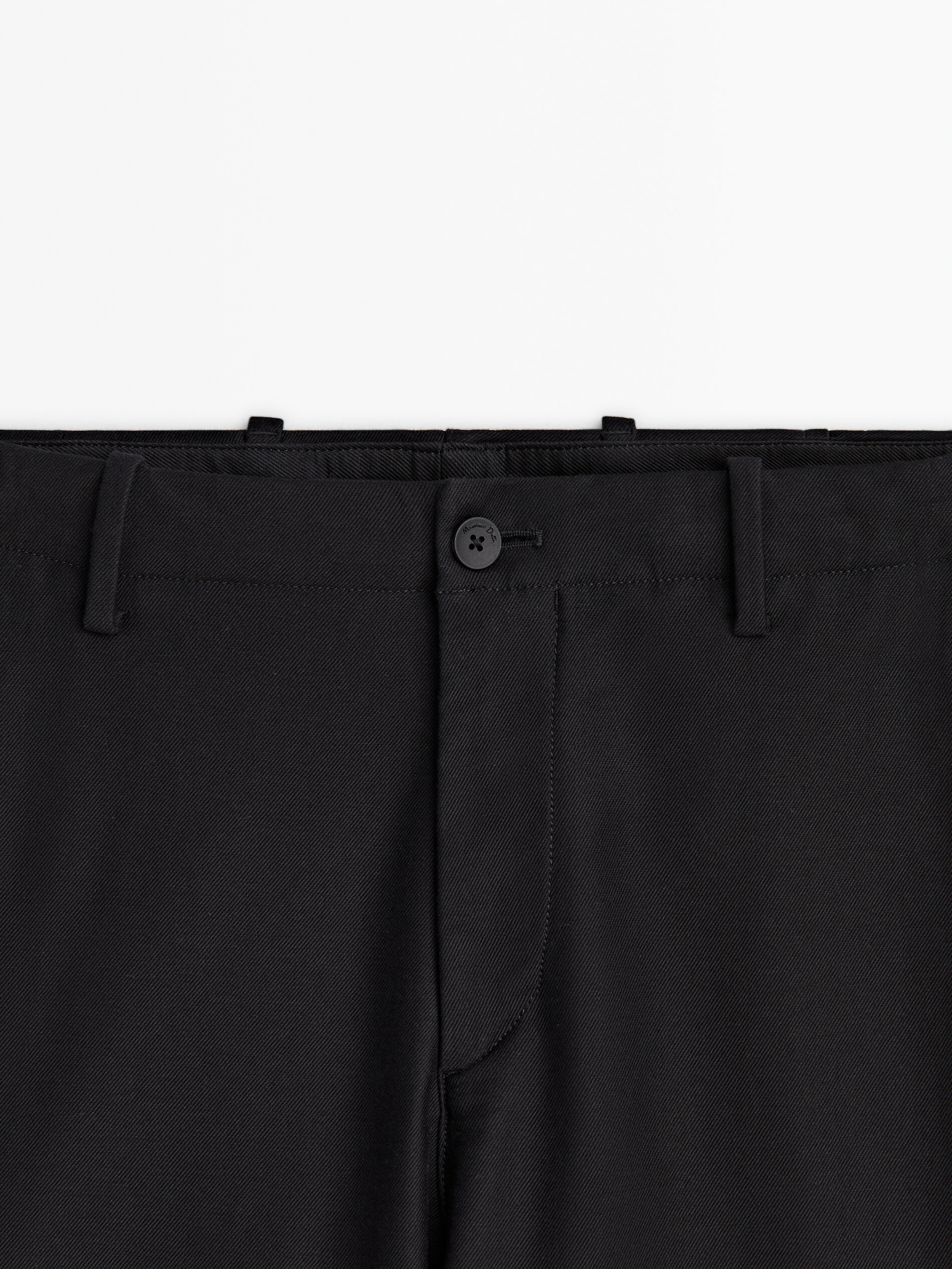 Relaxed fit twill chino trousers