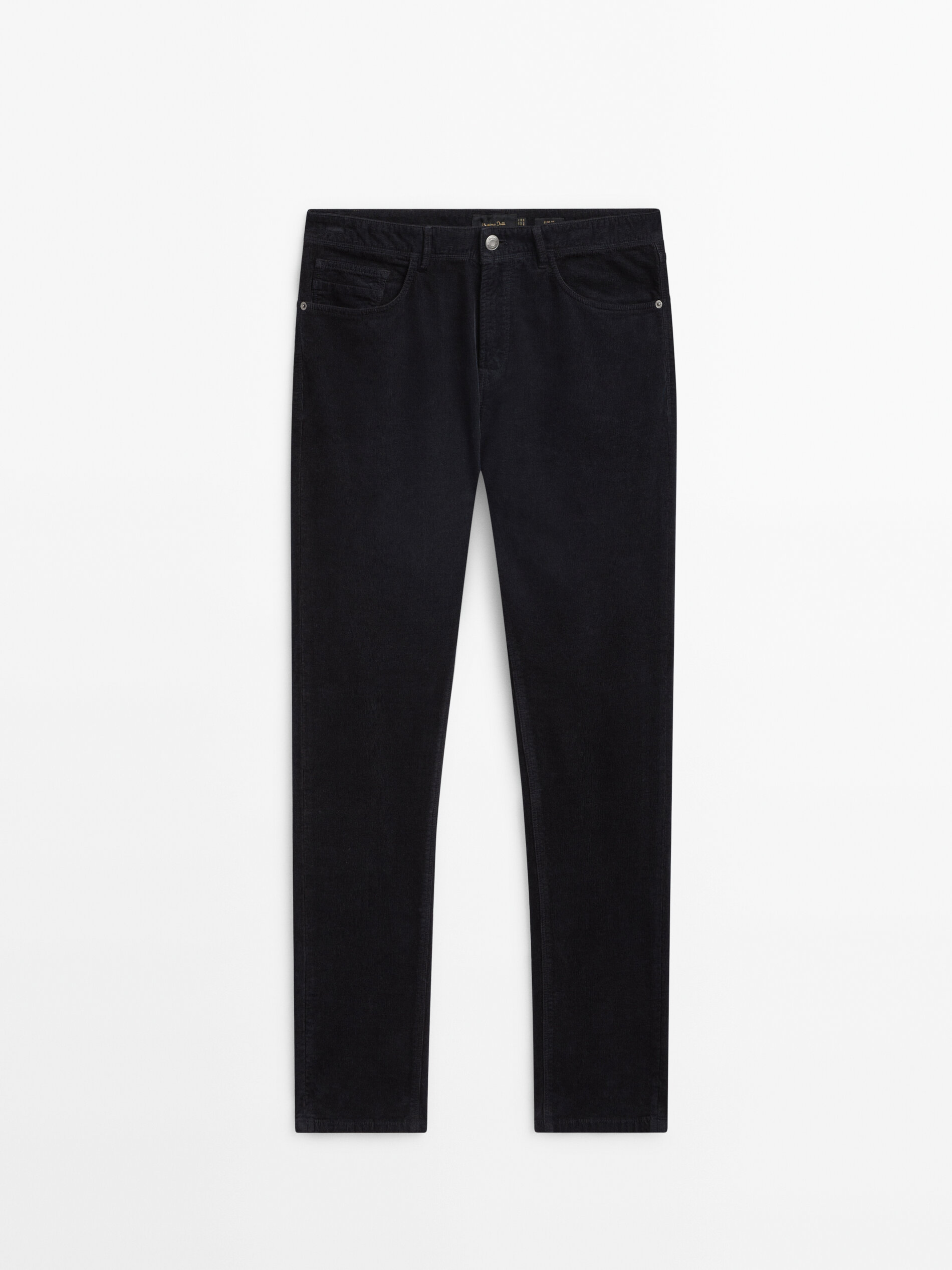 Black denim shop trousers