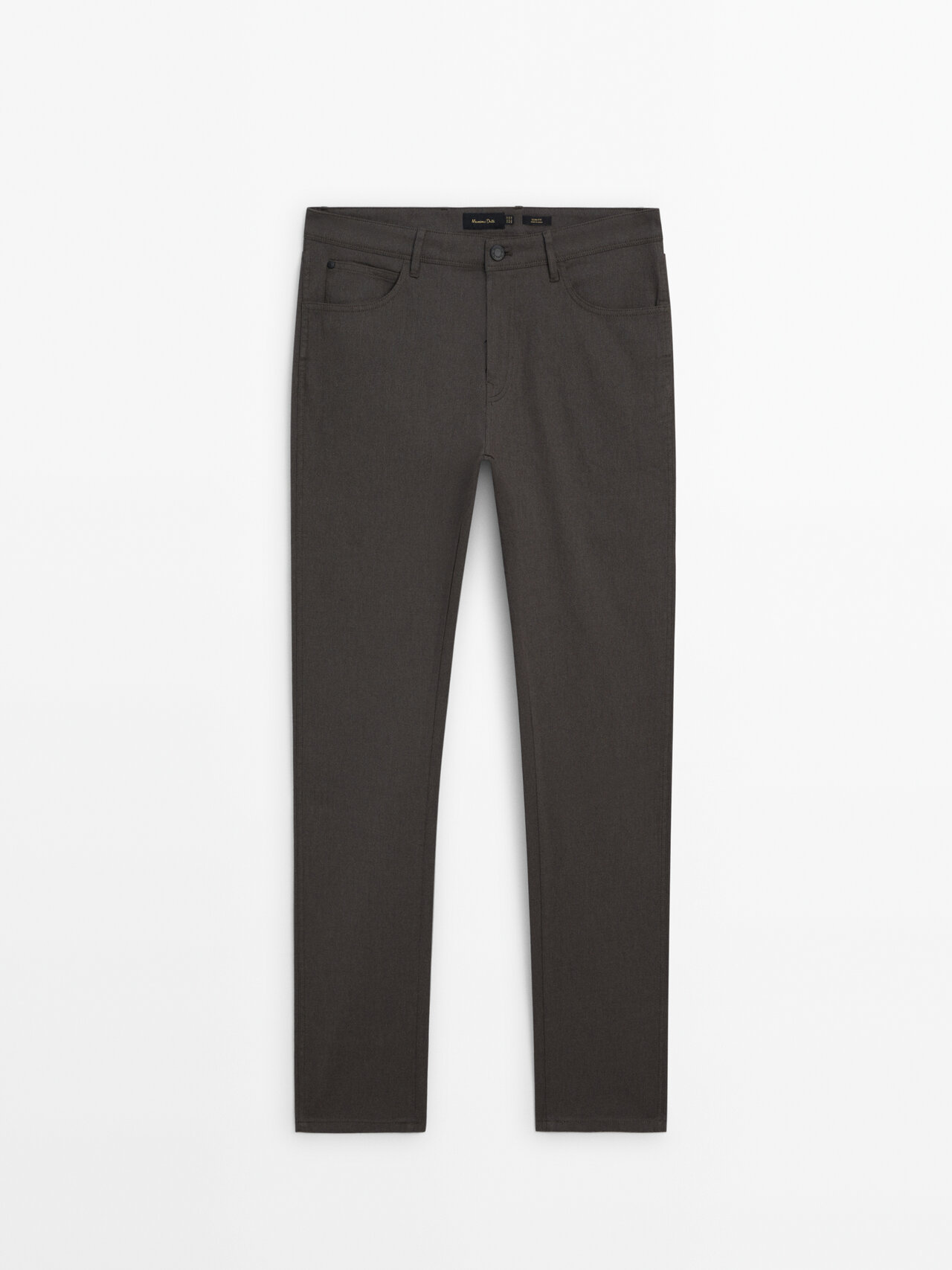 Massimo Dutti Slim Fit Denim Trousers In Nerzfarben