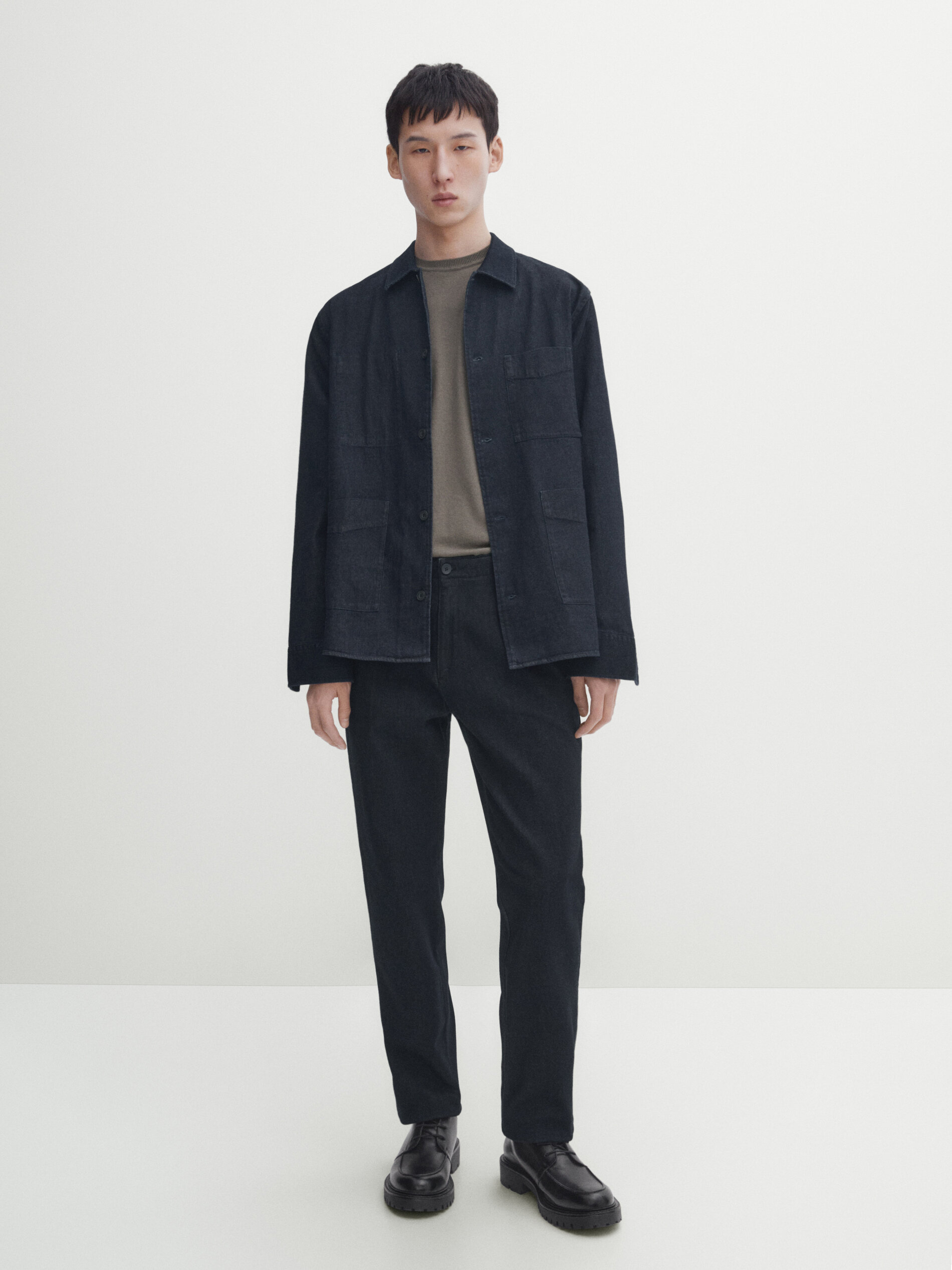 Massimo Dutti Jeans Mit Bundfalten Im Relaxed-fit In Indigo
