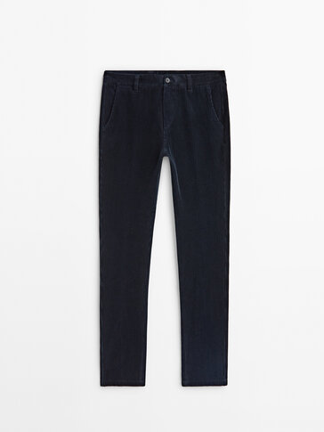 Pantaloni chino in velluto a costine tapered fit
