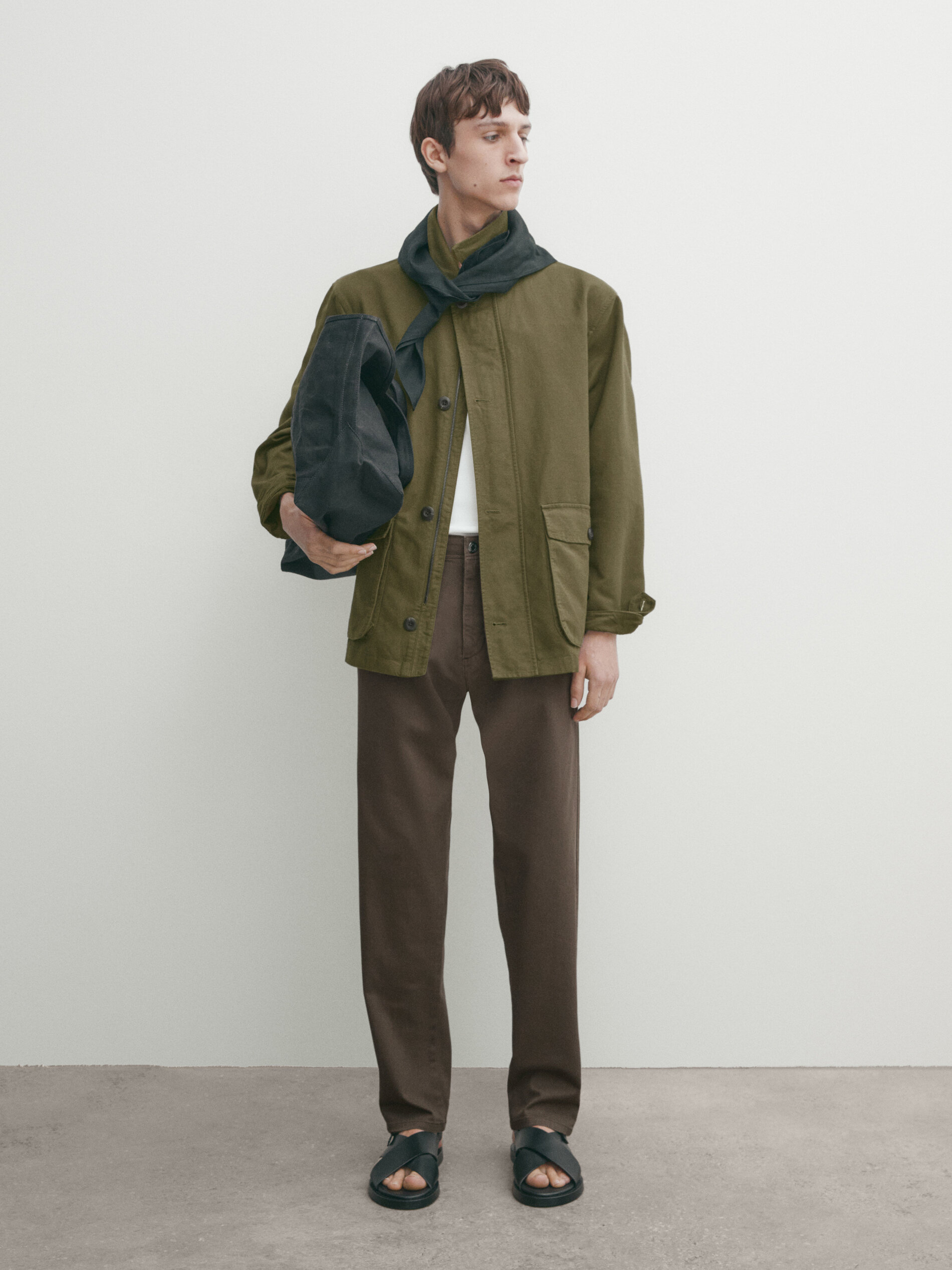 Massimo Dutti Jeans Relaxed-fit In Khaki