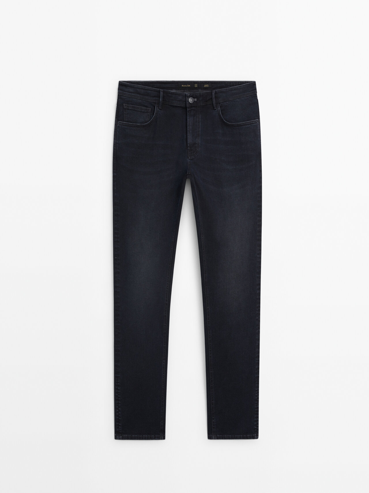 Massimo Dutti Tapered Fit Brushed Jeans In Indigo