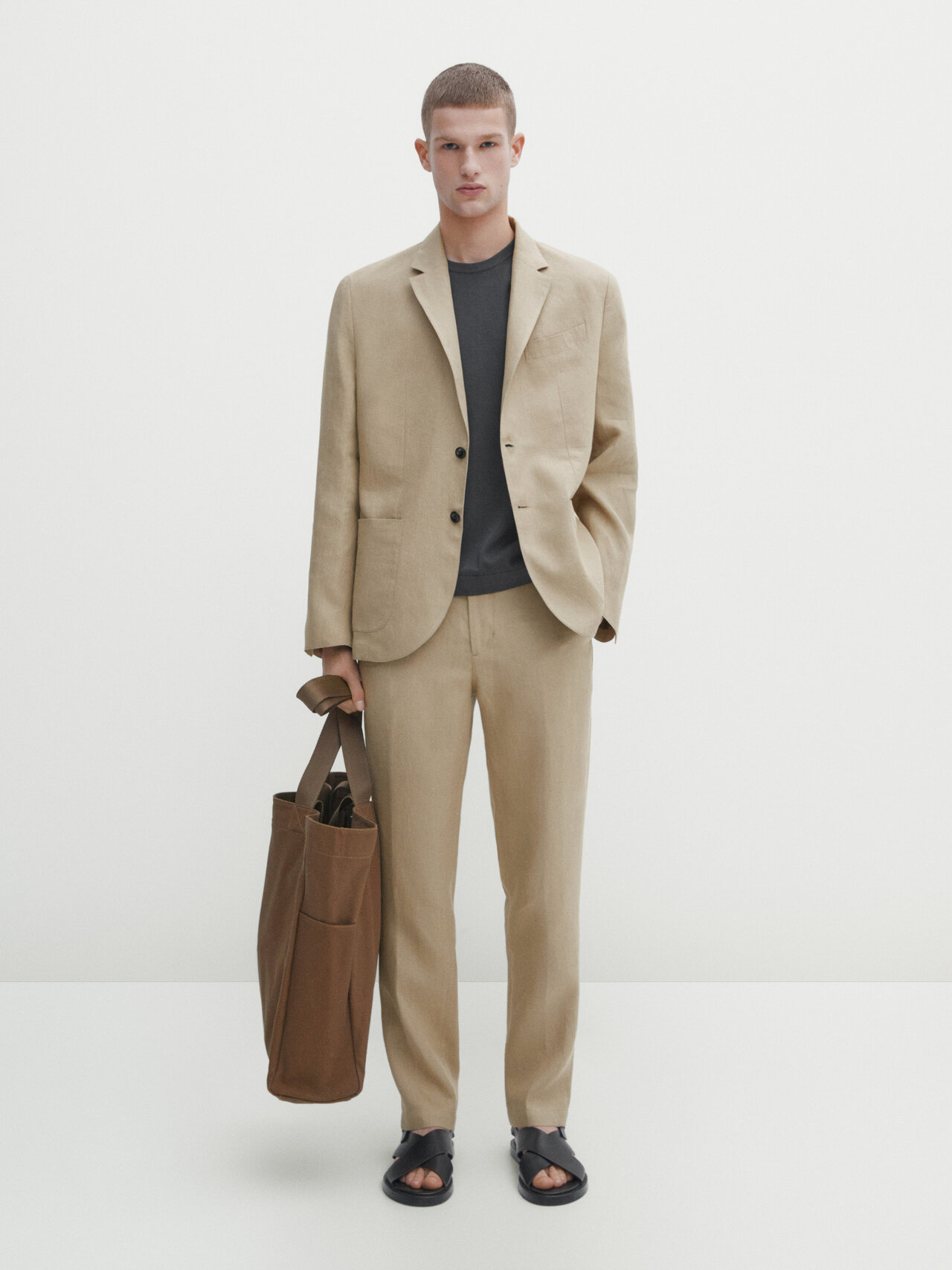 100% linen co-ord trousers