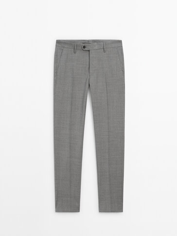 Sive hlače iz 100% volne - del kompleta