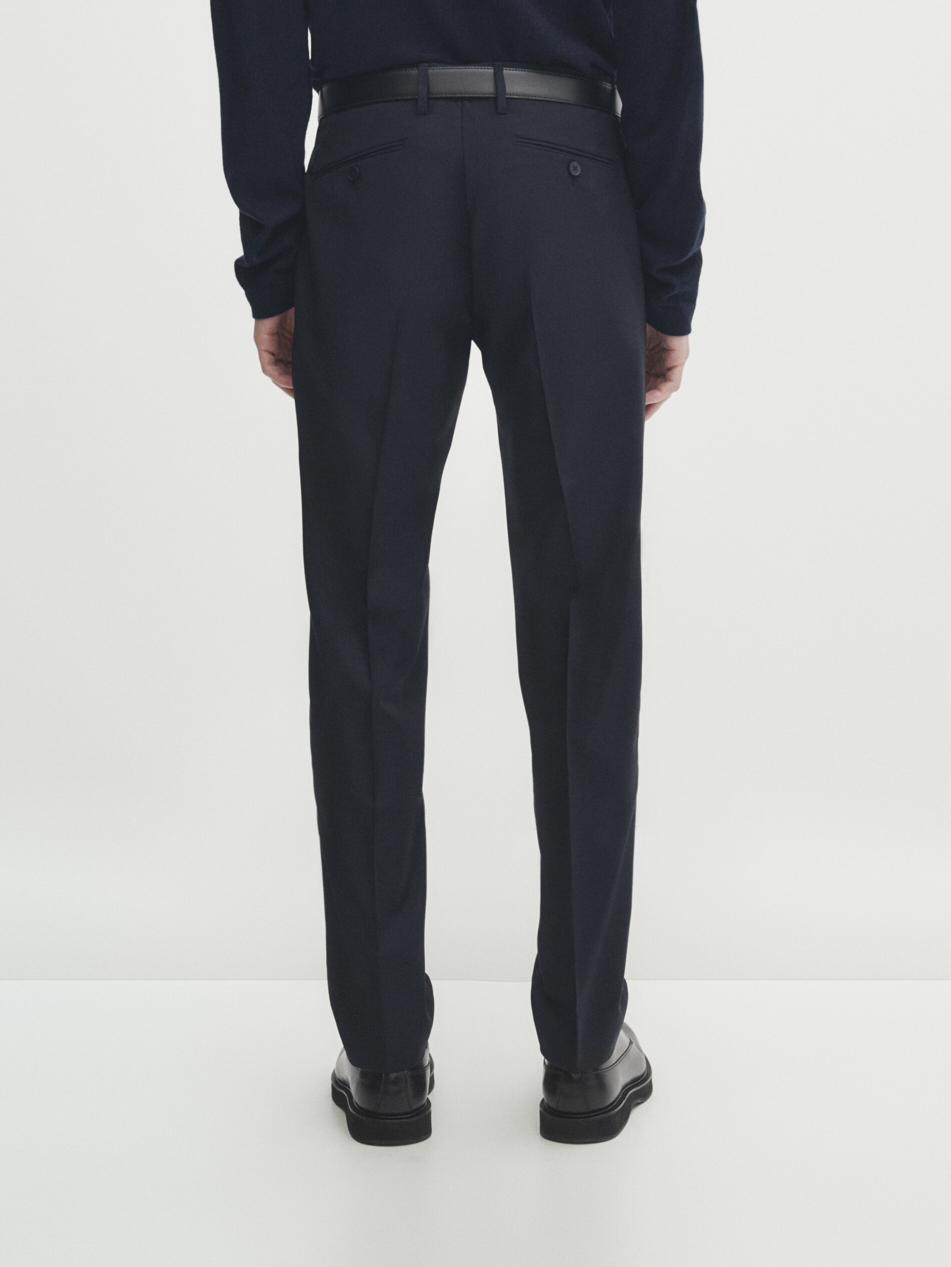 Taylor & Wright Panama Navy Slim Fit Suit Trousers - Matalan