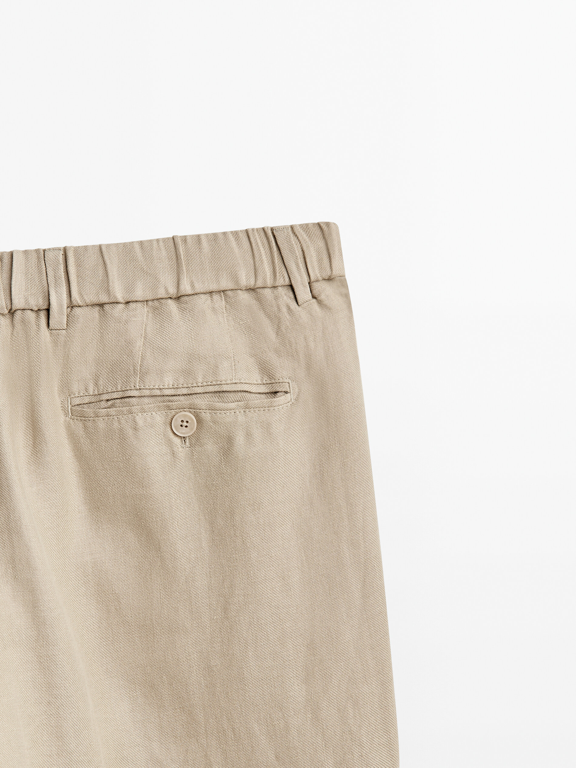 Pantalón 100% lino pinzas