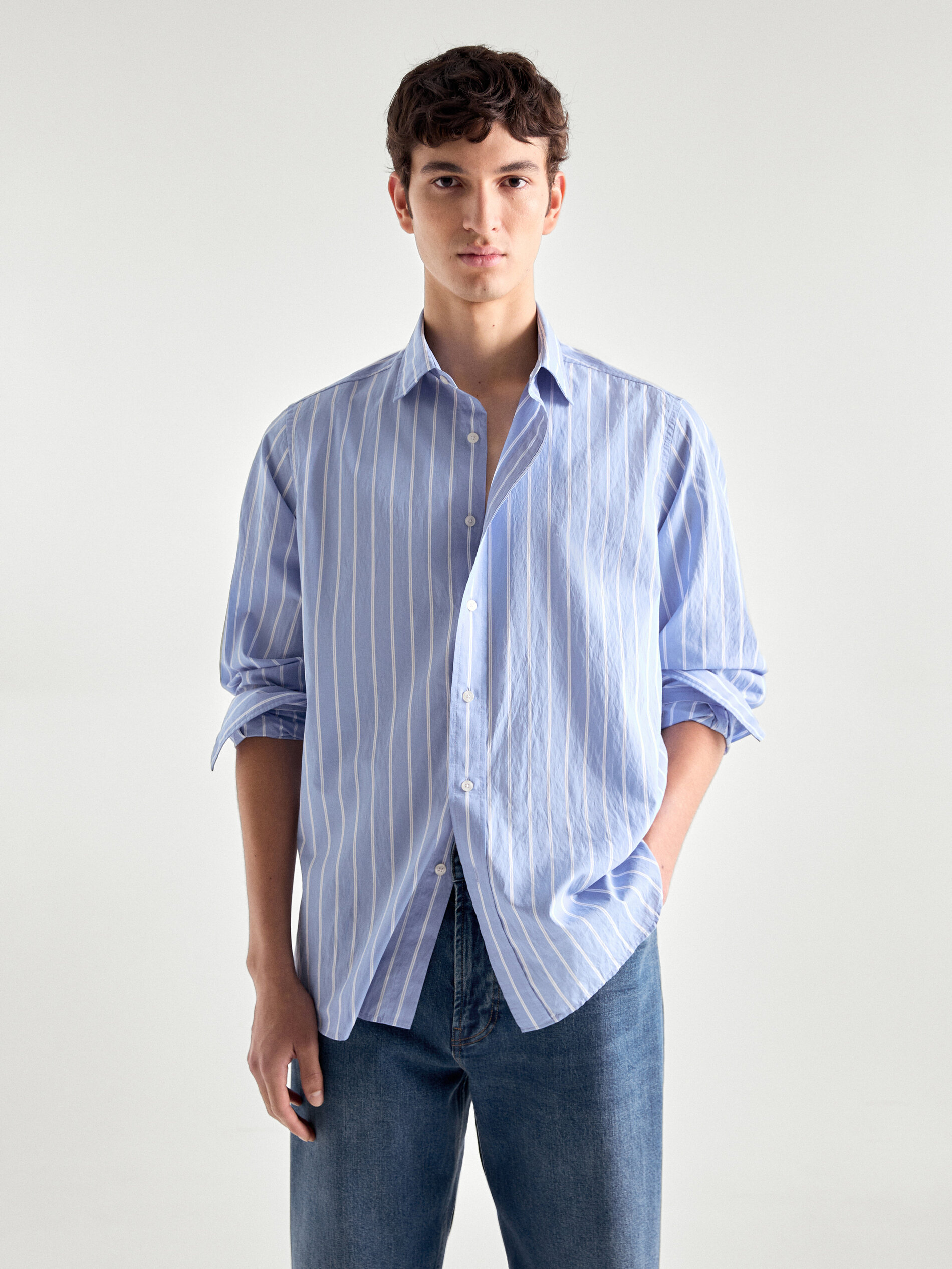 Camisa doble raya relaxed fit