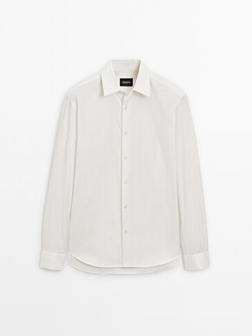 Relaxed fit striped shirt - Limited Edition · Cream · Shirts