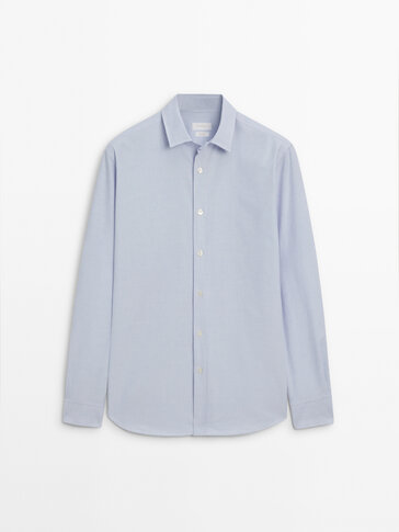 100% cotton check texture shirt