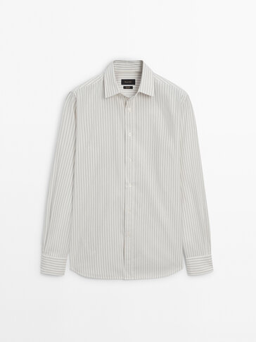 Relaxed-fit striped cotton shirt