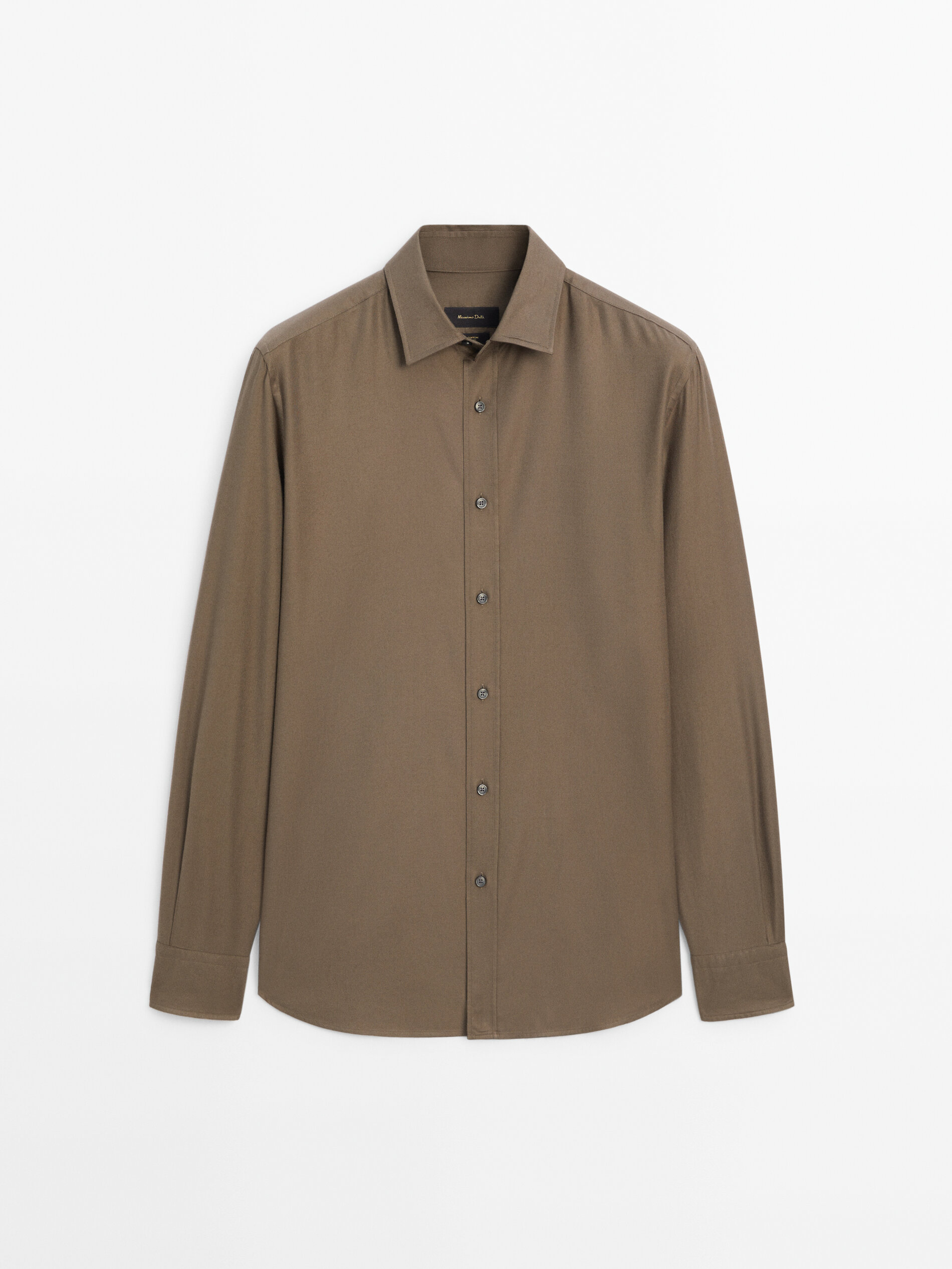 Slim-fit soft touch twill shirt