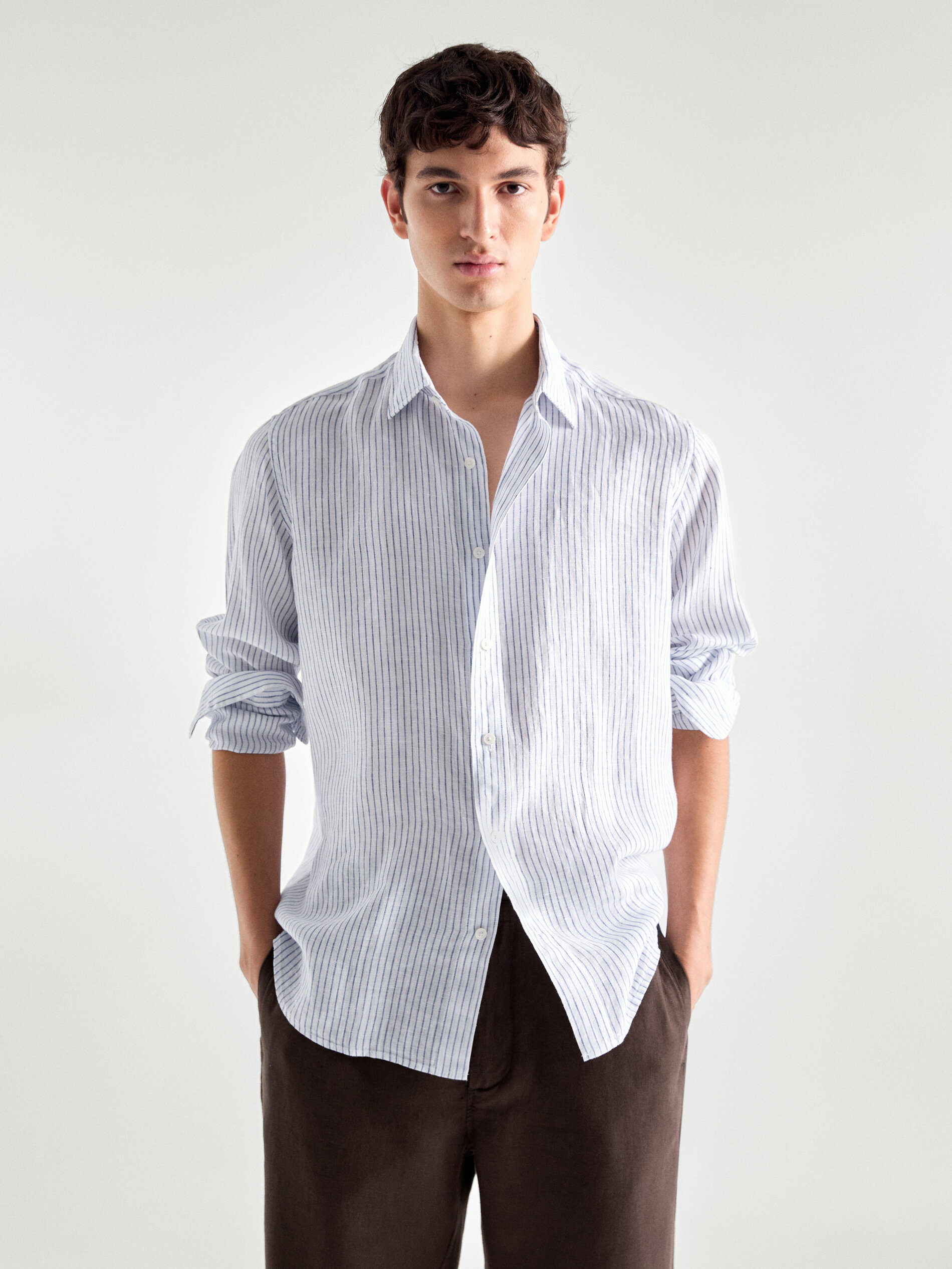 Camisas lino massimo dutti sale