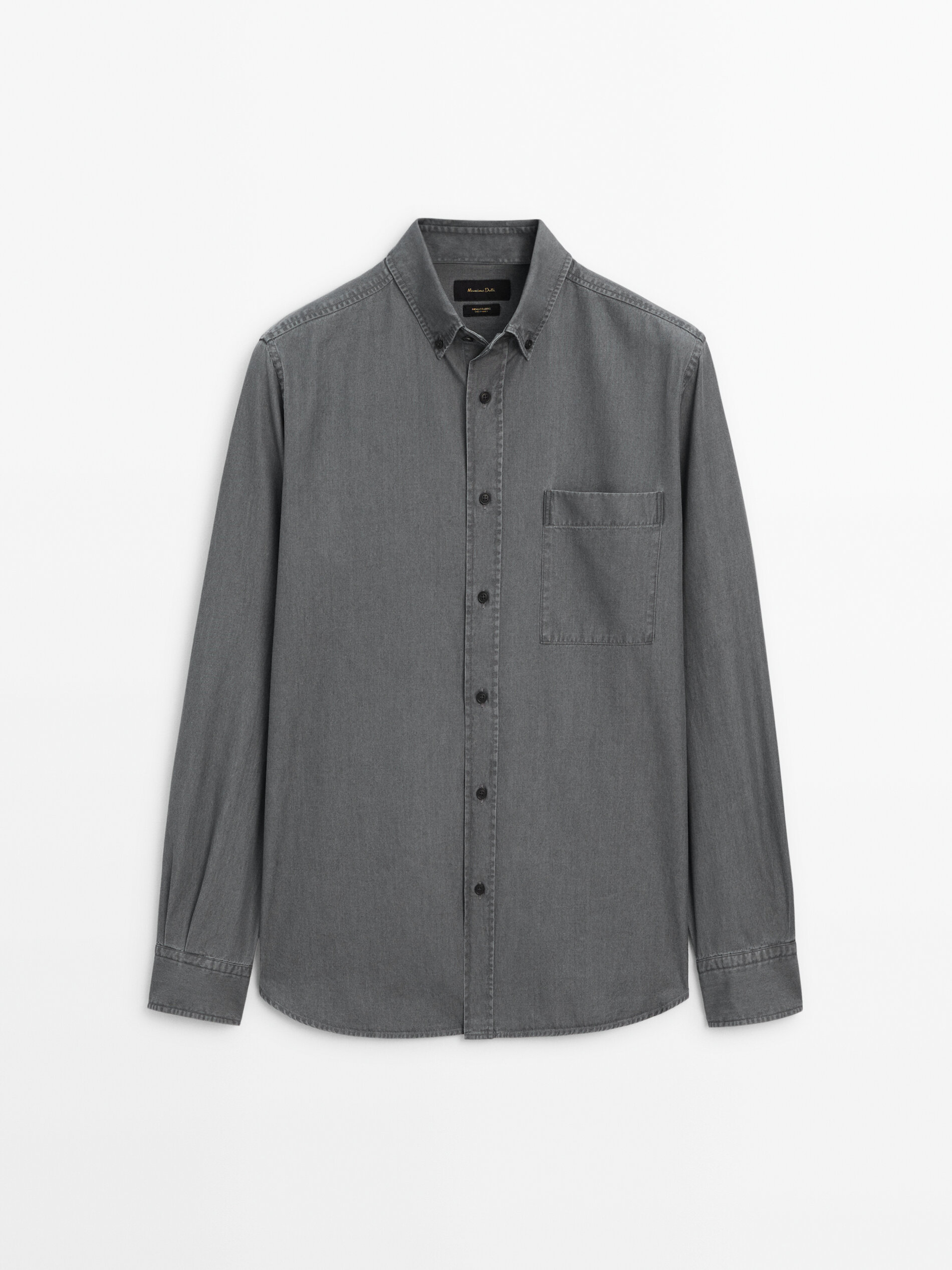 Grey best sale denim shirts