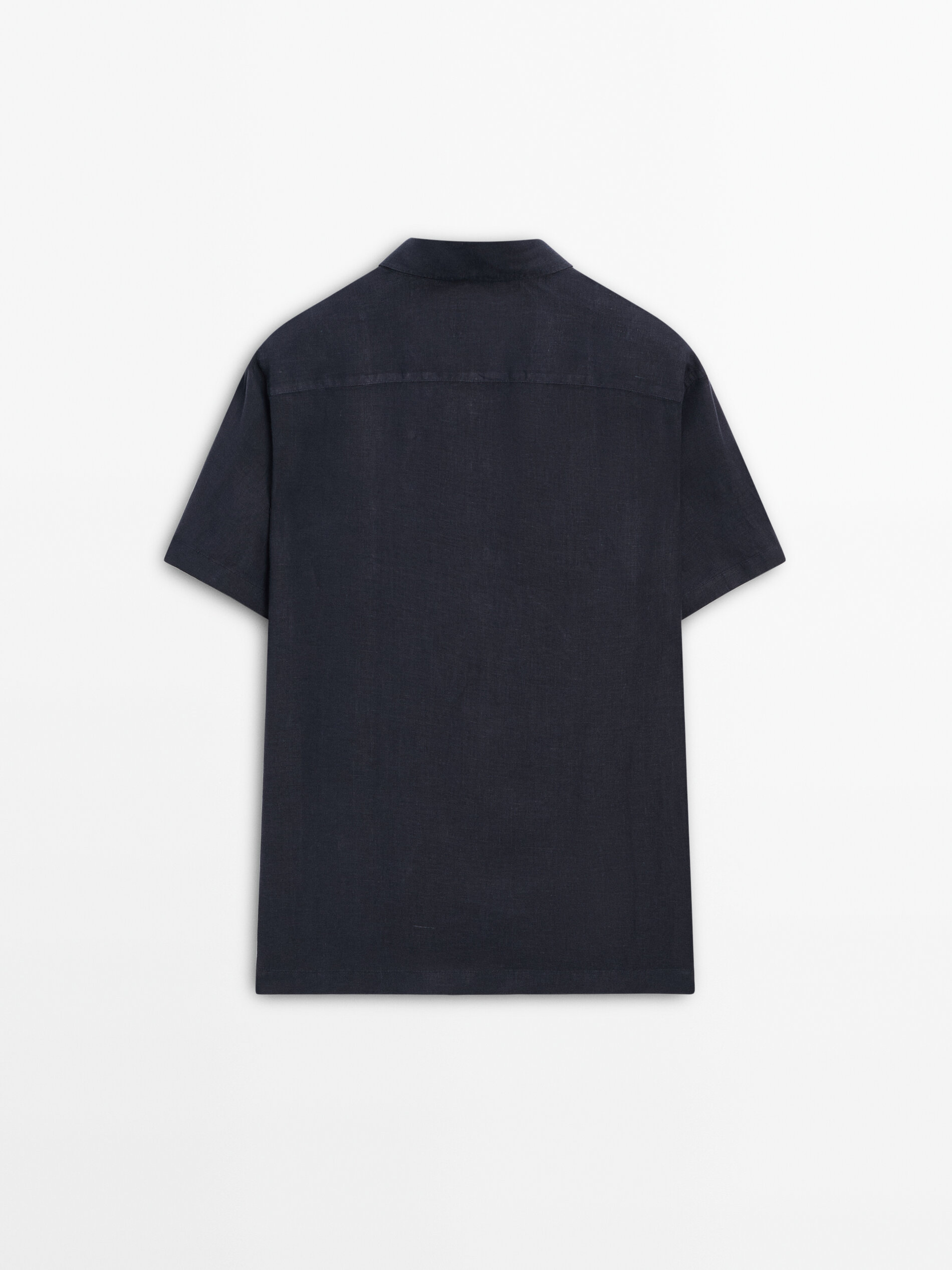 Camisa 100% lino manga corta