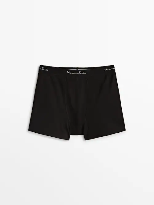 Cotton boxer shorts · Black · Homewear