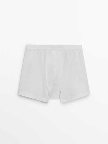 Plain cotton blend boxers