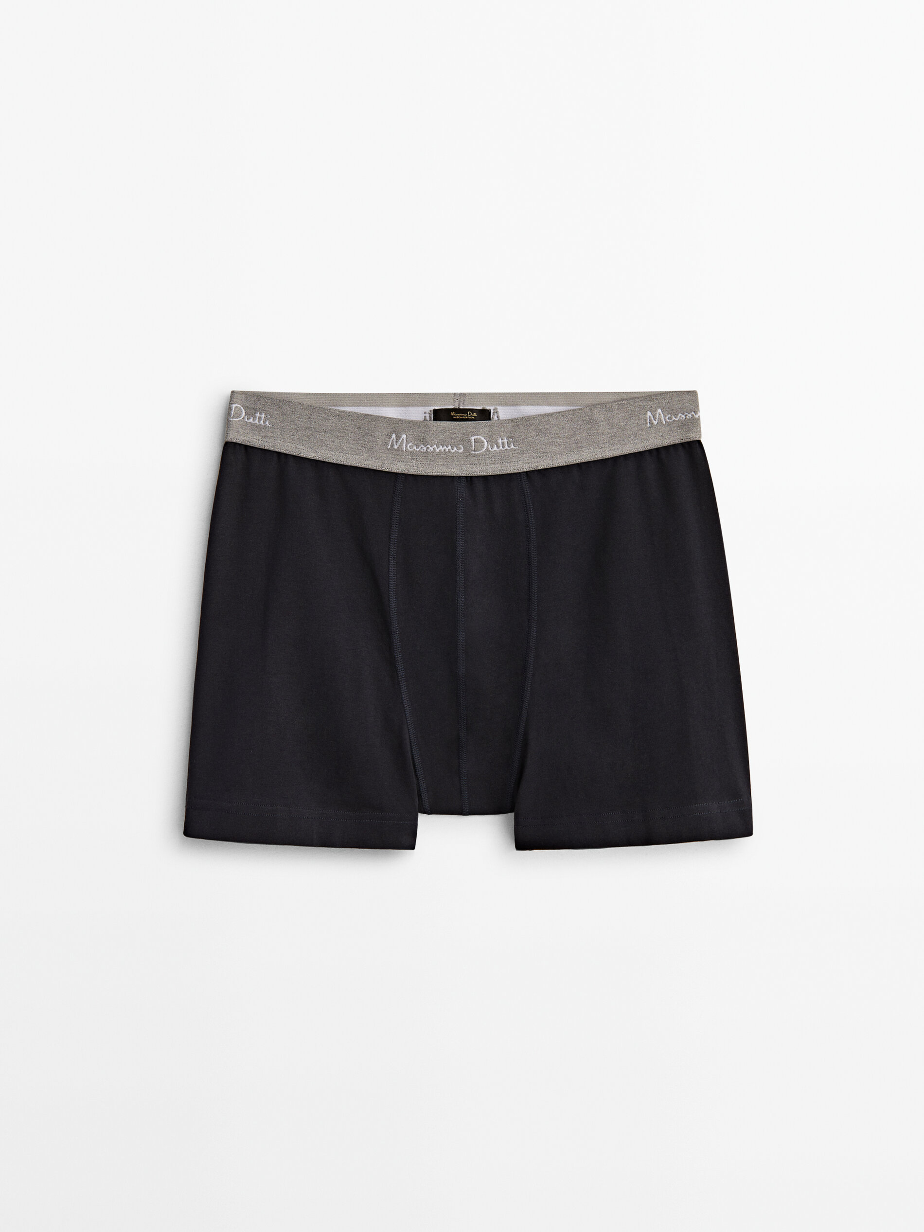 Calzoncillo boxer cinturilla gris Azul Homewear Massimo Dutti