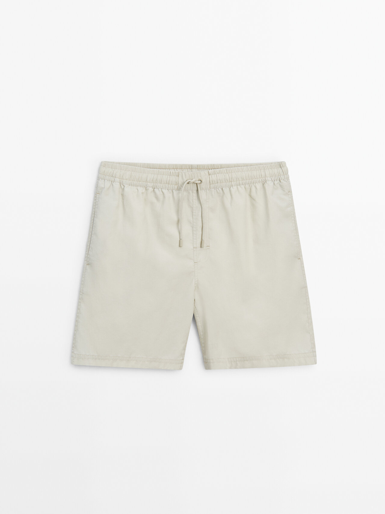 Massimo Dutti Plain Pigment Swimsuit Trunks In Sand