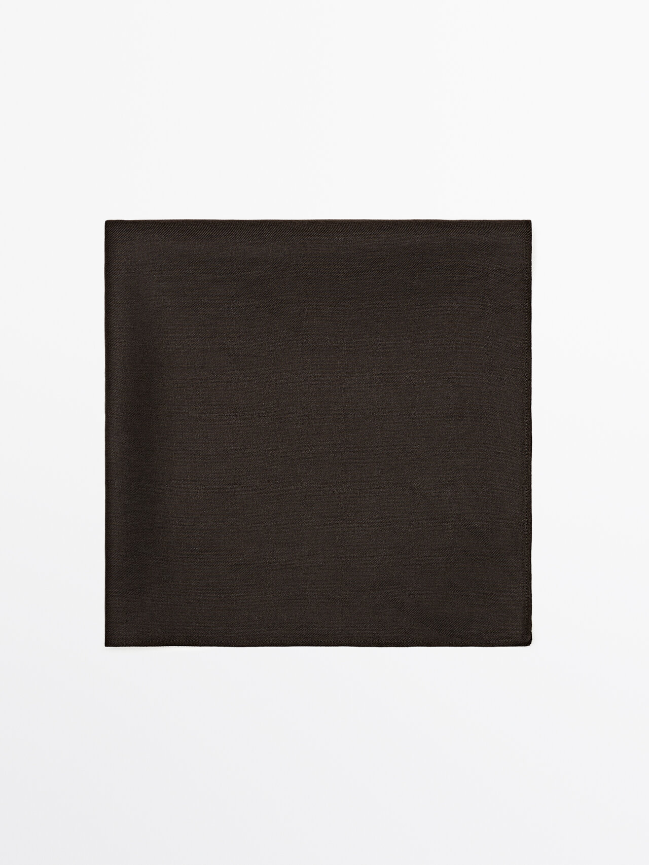 Massimo Dutti Plain Linen Bandana In Brown