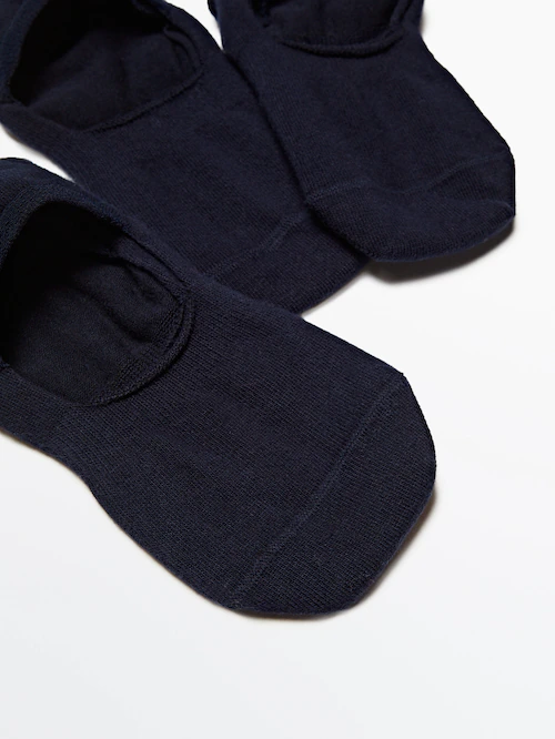 Pack 3 calcetines invisibles mezcla algodón · Azul Marino, Marengo