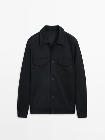 Mens shirt outlet jacket black