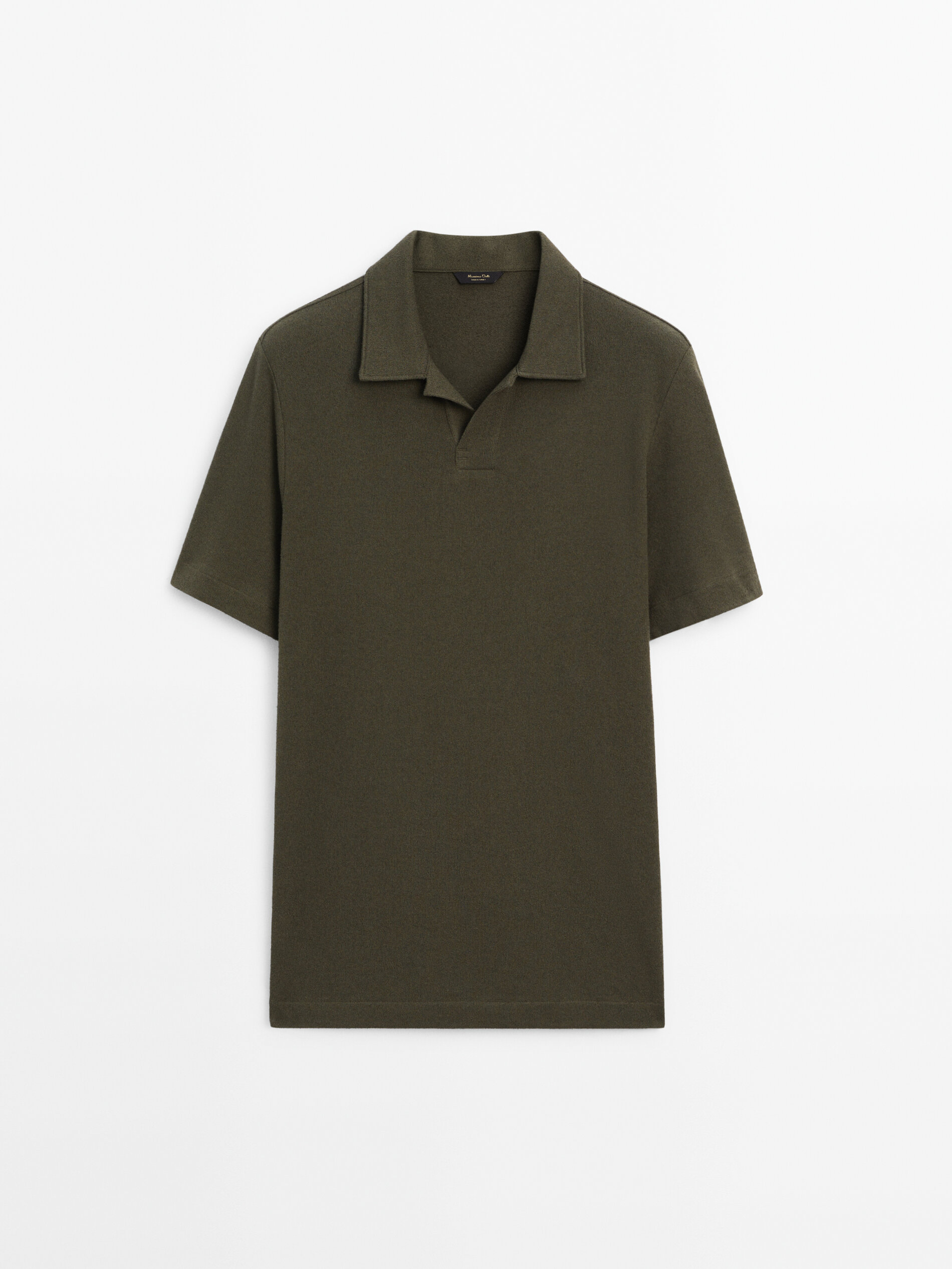 Textured short sleeve polo shirt