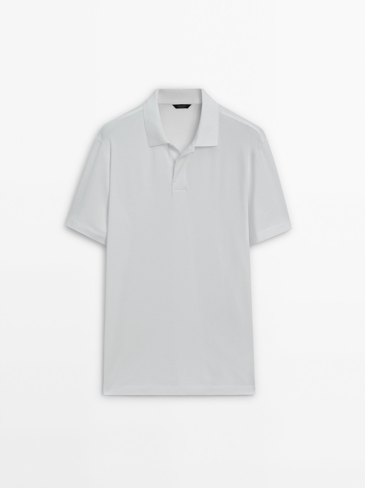 Shop Massimo Dutti Short Sleeve Comfort Polo Shirt In White