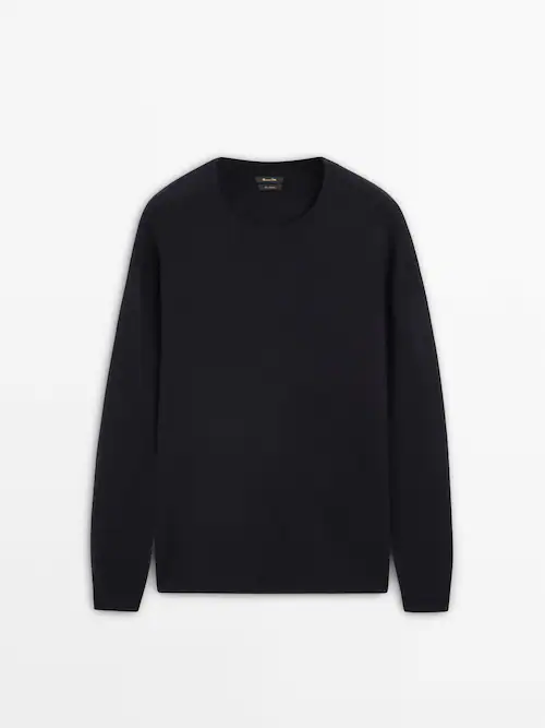 Dex Black & Cream Long Jacquard Pullover Sweater