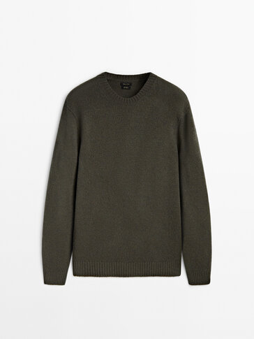 Pullover in maglia leggero a collo rotondo con lana