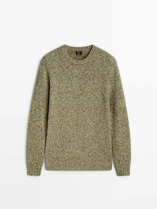 Wool Mouliné Funnel Neck Sweater, All Clothing Sale