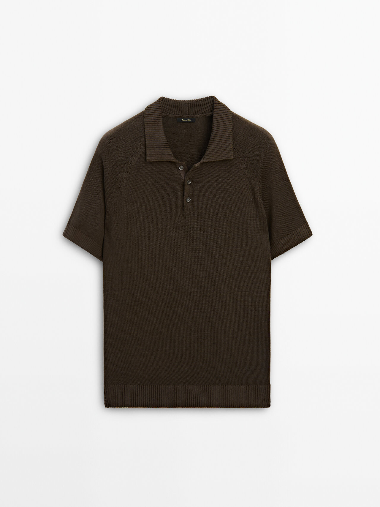 Shop Massimo Dutti Short Sleeve Knit Polo Shirt In Grey