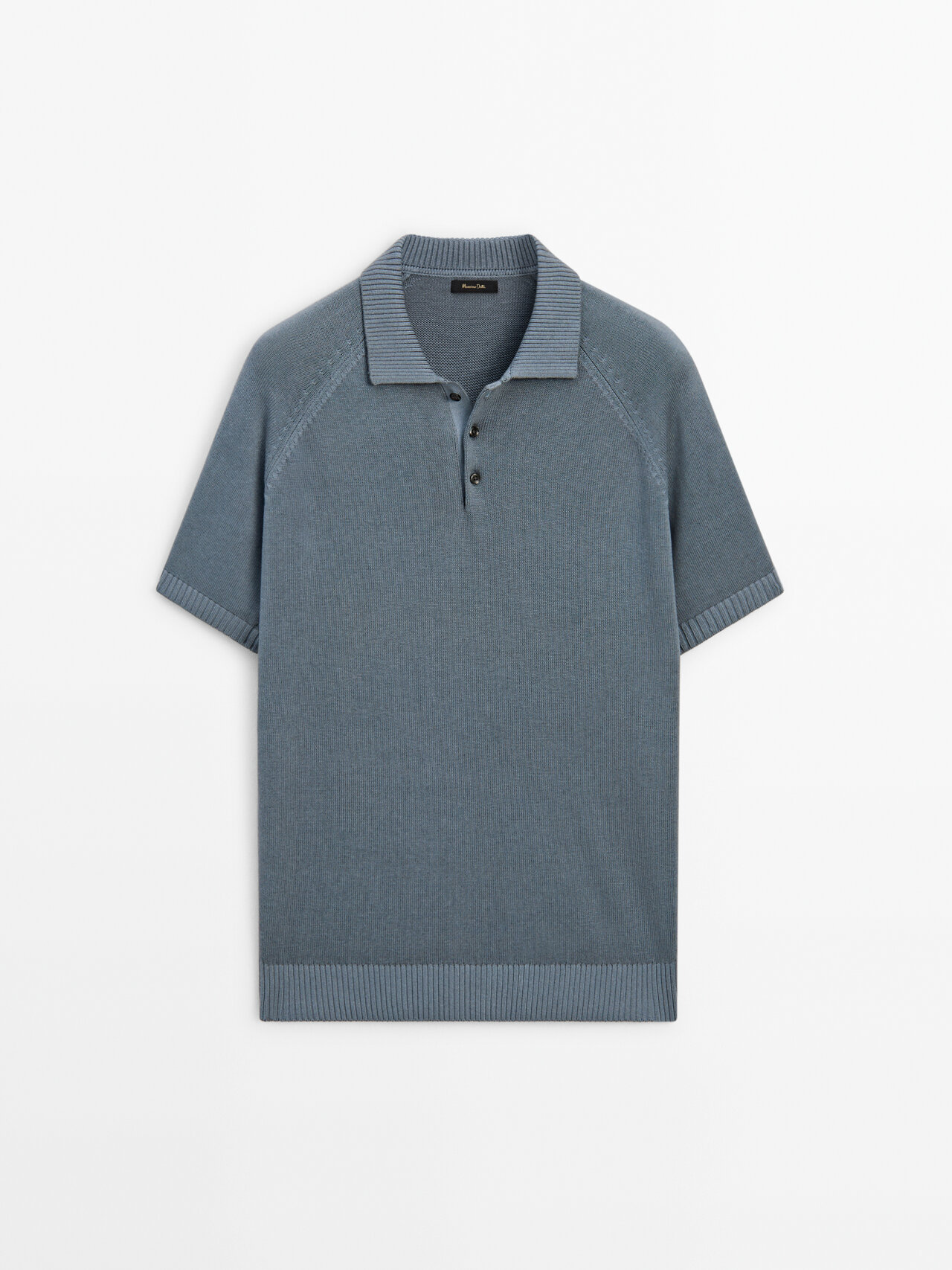 Shop Massimo Dutti Short Sleeve Knit Polo Shirt In Multicolor