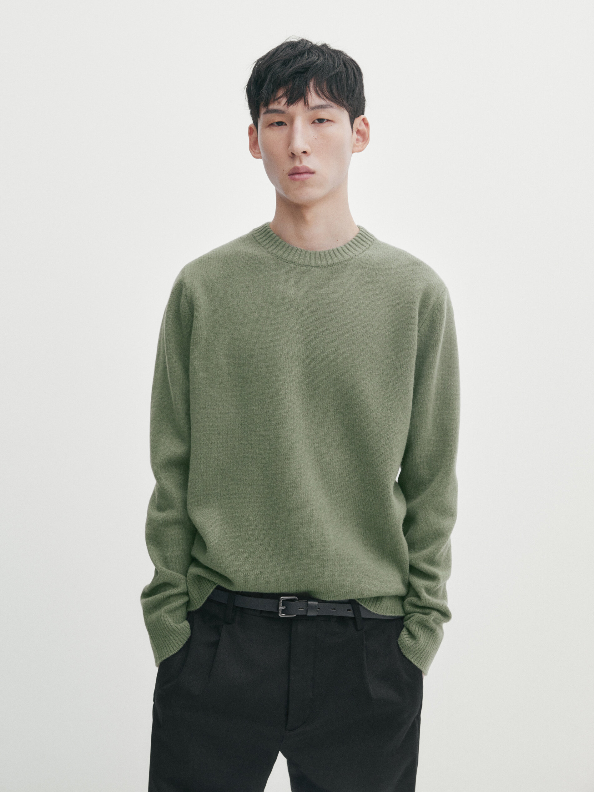 Strickpullover aus Wollmischgewebe · Khaki · Pullover Und 